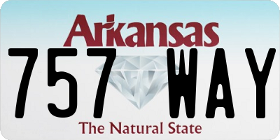 AR license plate 757WAY