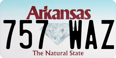 AR license plate 757WAZ