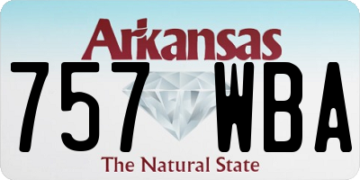 AR license plate 757WBA