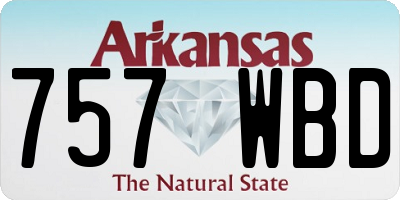 AR license plate 757WBD