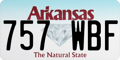 AR license plate 757WBF