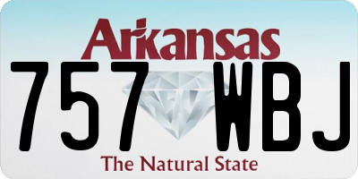 AR license plate 757WBJ