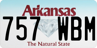 AR license plate 757WBM