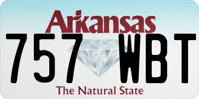 AR license plate 757WBT