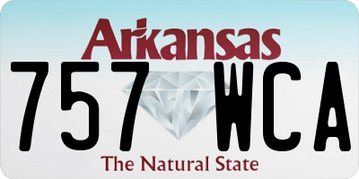 AR license plate 757WCA