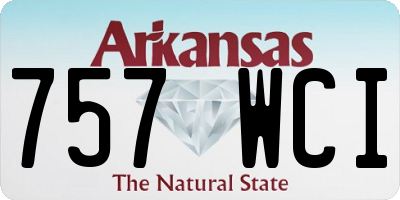 AR license plate 757WCI