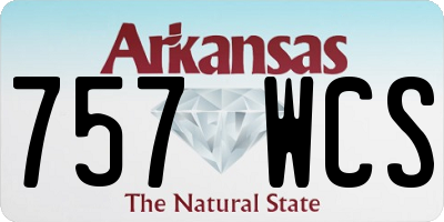 AR license plate 757WCS