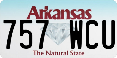 AR license plate 757WCU