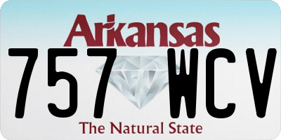 AR license plate 757WCV