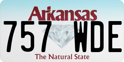 AR license plate 757WDE