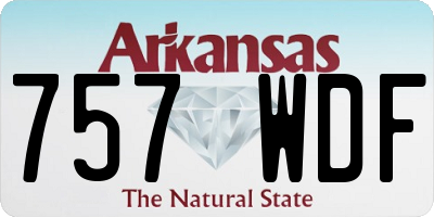 AR license plate 757WDF