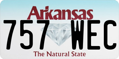 AR license plate 757WEC