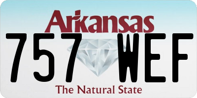 AR license plate 757WEF