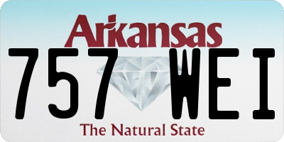 AR license plate 757WEI