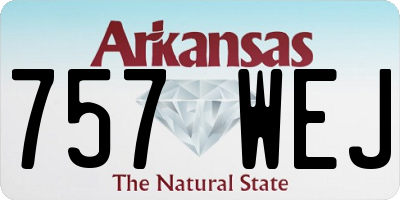 AR license plate 757WEJ