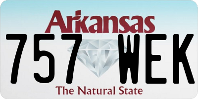 AR license plate 757WEK