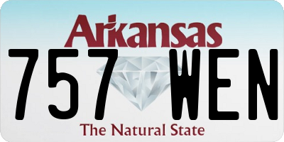 AR license plate 757WEN