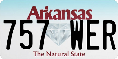 AR license plate 757WER