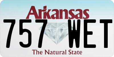 AR license plate 757WET