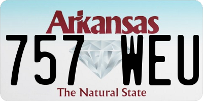 AR license plate 757WEU