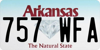 AR license plate 757WFA