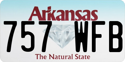 AR license plate 757WFB