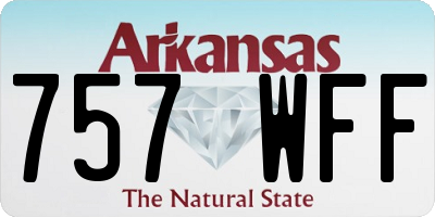 AR license plate 757WFF