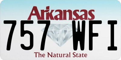 AR license plate 757WFI