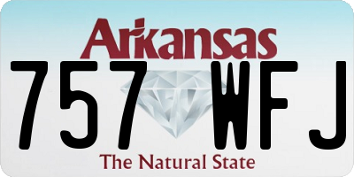 AR license plate 757WFJ