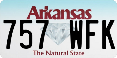 AR license plate 757WFK