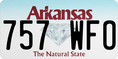 AR license plate 757WFO