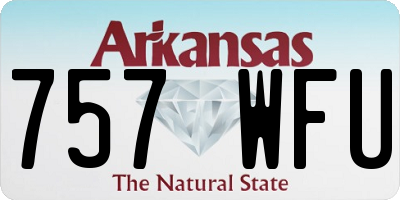 AR license plate 757WFU
