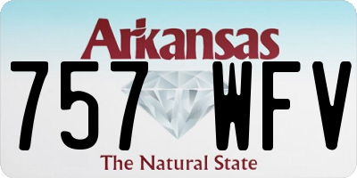 AR license plate 757WFV