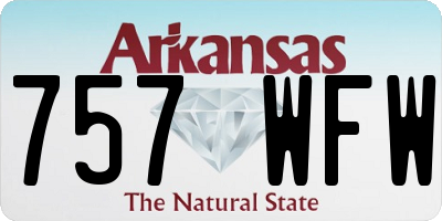 AR license plate 757WFW