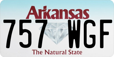 AR license plate 757WGF
