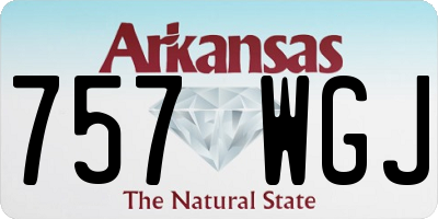 AR license plate 757WGJ