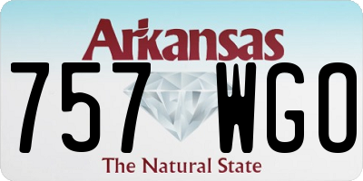 AR license plate 757WGO