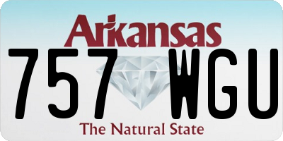 AR license plate 757WGU