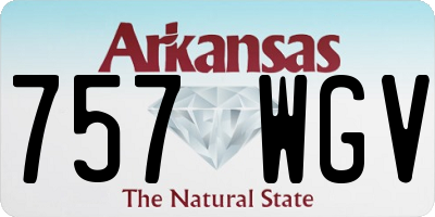 AR license plate 757WGV