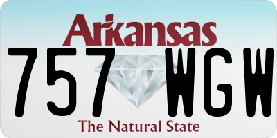 AR license plate 757WGW