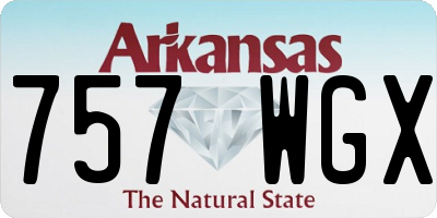 AR license plate 757WGX