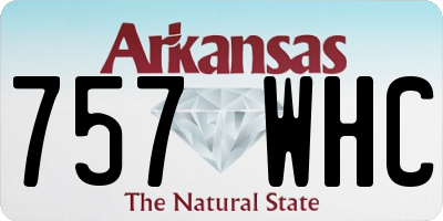 AR license plate 757WHC