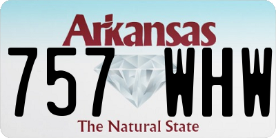 AR license plate 757WHW