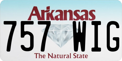 AR license plate 757WIG