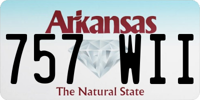 AR license plate 757WII