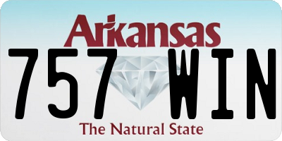 AR license plate 757WIN