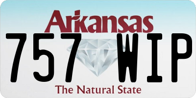 AR license plate 757WIP