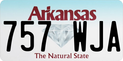 AR license plate 757WJA