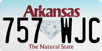AR license plate 757WJC