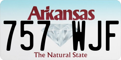 AR license plate 757WJF